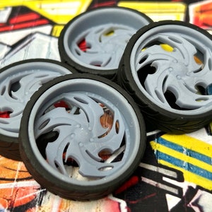 3D printed 26 scale-inch “Dubs Delirious” style wheels for 1/24 1/25 model car