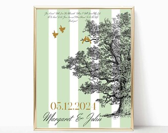 Thank you Wedding Gift Parents Gift, Bride Parents, Mother of the Bride, Wedding from bride Wedding Tree 8,5''x11''