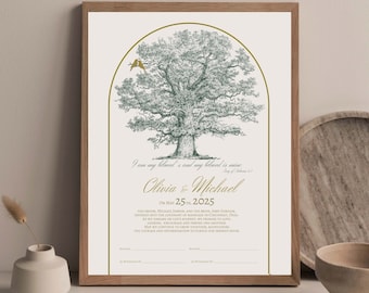 Galaxy Ketubah Print,  Modern Tree of Life,  Jewish weddings, Contemporary Ketubah Art Print 11''x14''