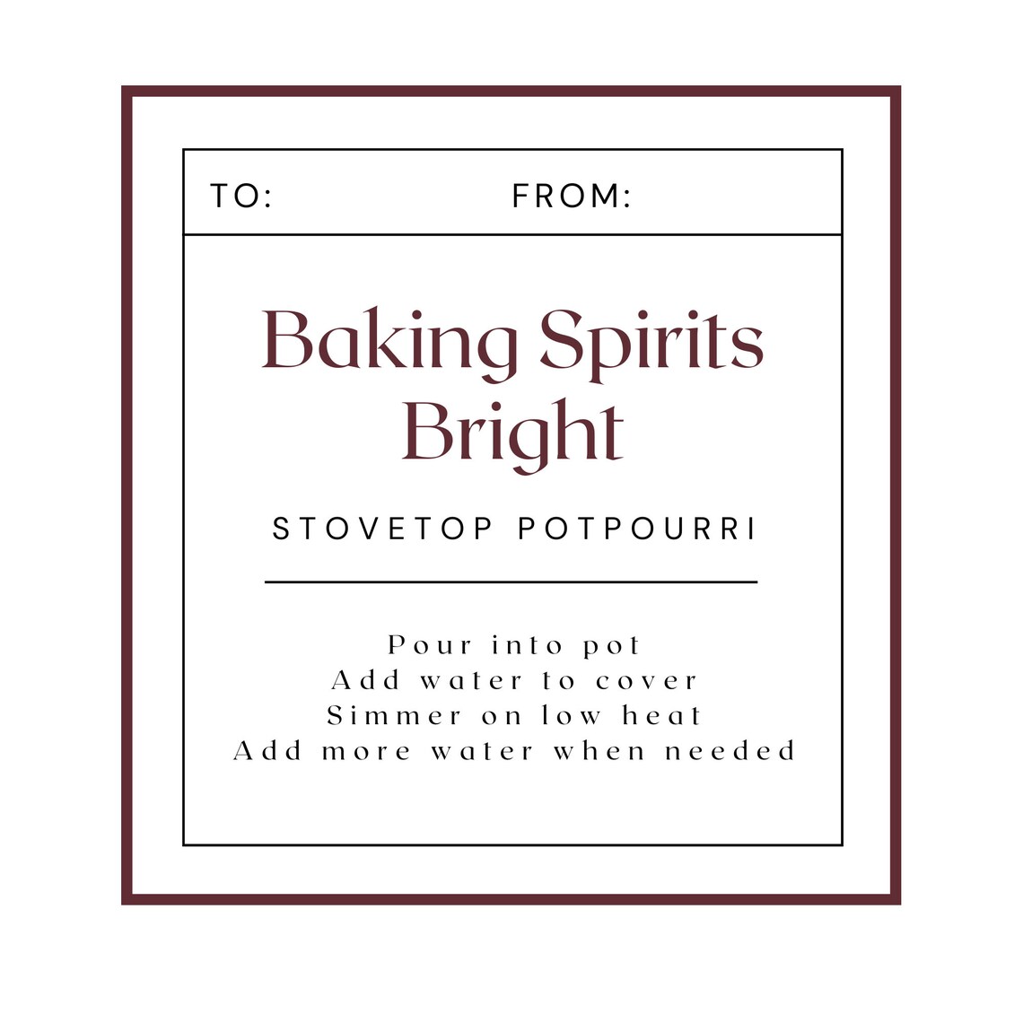 Dried Simmer Pot Instant Download Printable Christmas Gift Tags 3 ...