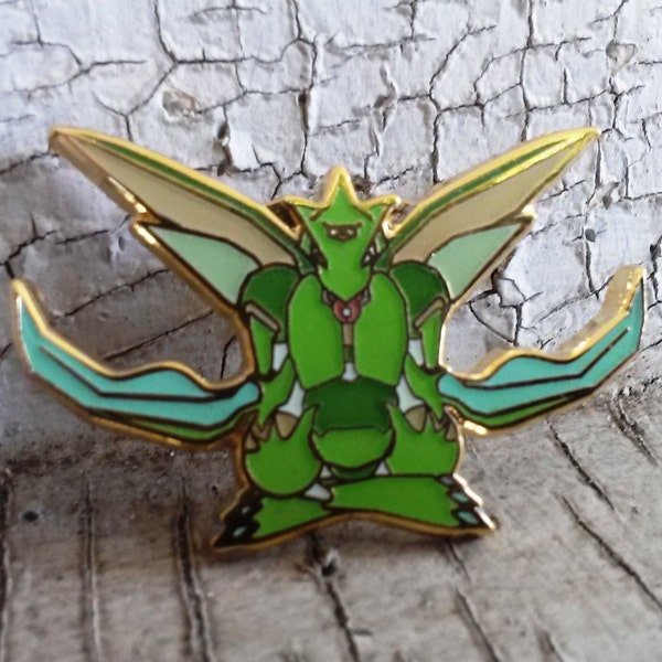 Pokemon "one of Baine's 3rd Eye Collection" - SCYTHER - Version 2  - Pokemon - Hat Pin