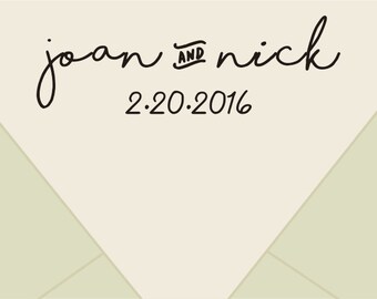 wedding favors stamp-custom rubber stamps- initial with curly font - save the date stamp-custom stamp-CUSTOM SAVE the DATE stamp