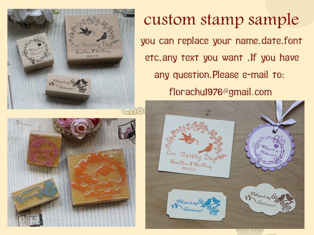 Thank You stamp Custom Wedding stamp Wedding Favor Stamp | Etsy