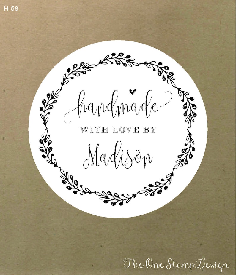 Customt Rubber Stamp handmade bymade with love custom Etsy