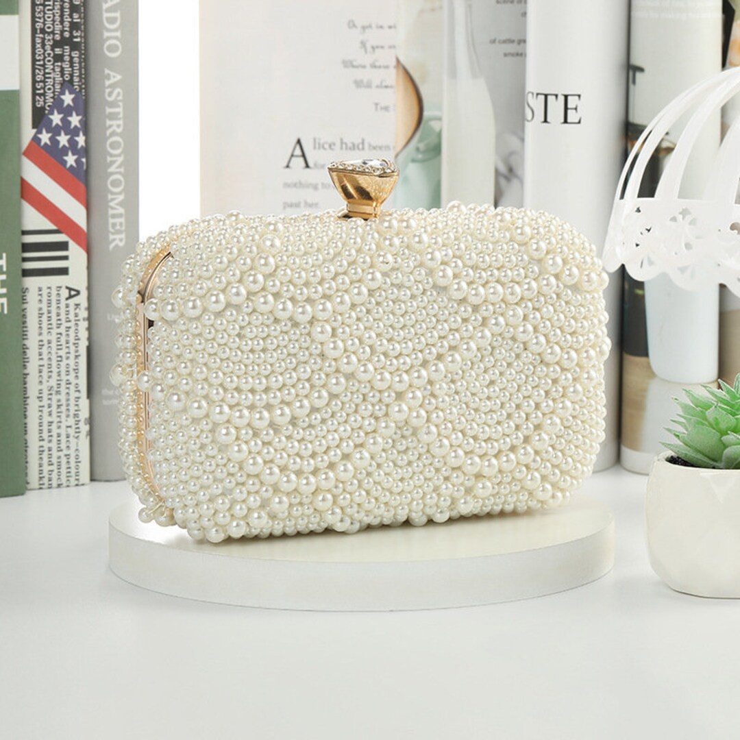 PEARL Bridal Clutch Bag Prom Bridal Luxury Wedding Event Etsy