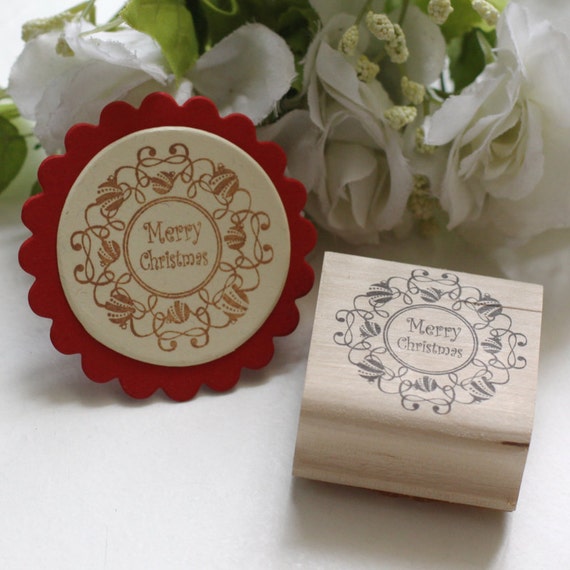 Merry Christmas Rubber Stampsseasons Greeting card Making Etsy