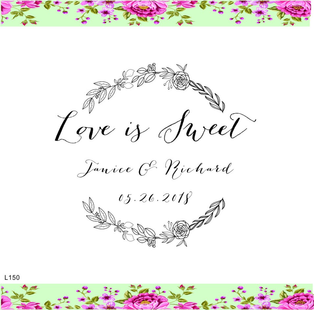 Custom Rubber Stamp love is Sweet Candy Buffet Favors Love is Sweet Stamp Custom Rubber Stamp
