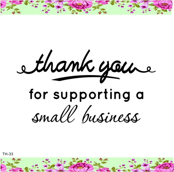 Thank You For Supporting Small Business Stamp Thank You | Etsy