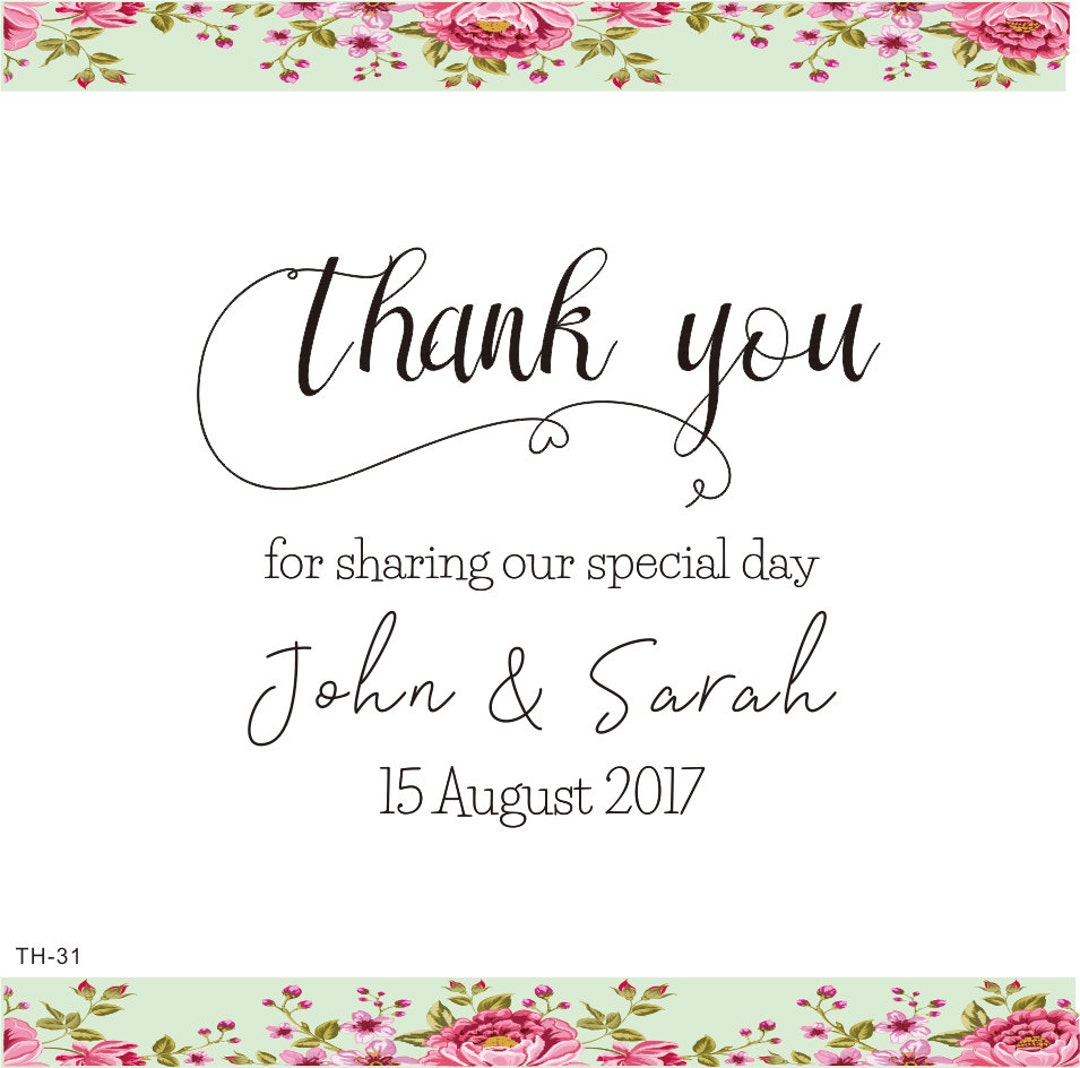 Thank You Stamp custom Wedding Stamp Wedding Favor Stamp - Etsy