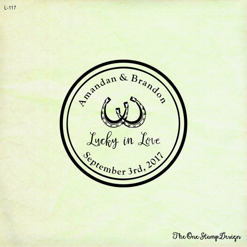 Horseshoe Custom Rubber Stamp Custom Stampslucky in Etsy