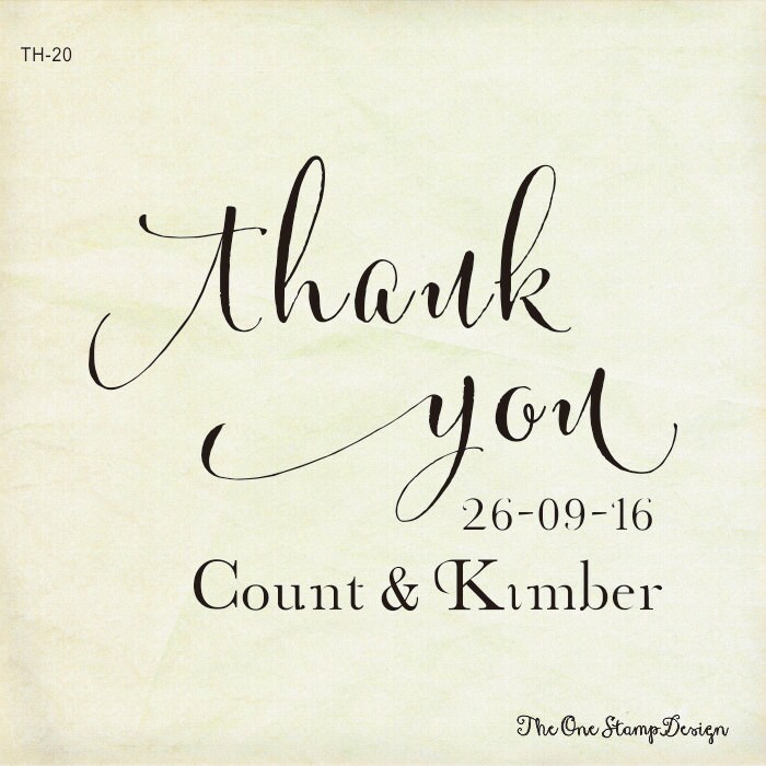 Custom Rubber Stamp Thank You Stamp Custom Logo Etsy