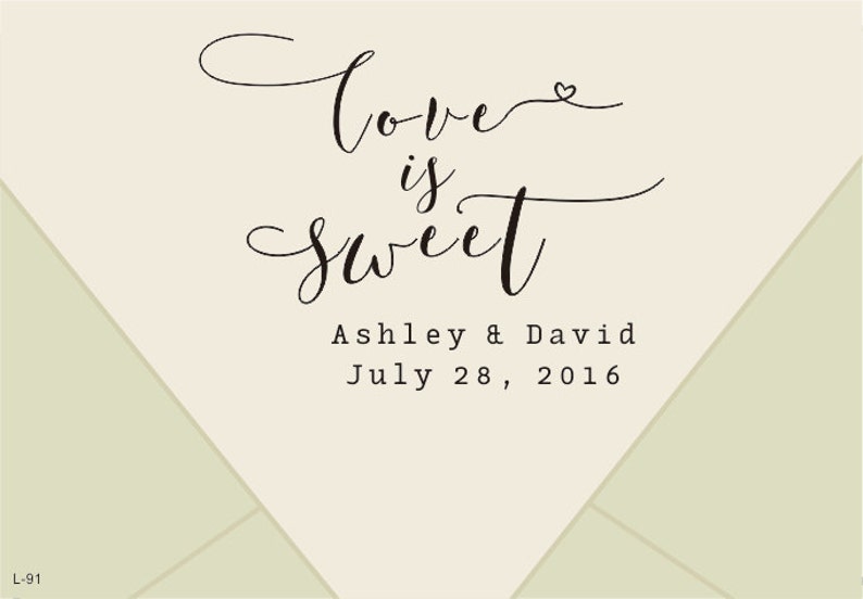 Custom Rubber Stamp love is Sweet Candy Buffet Favors Love Etsy