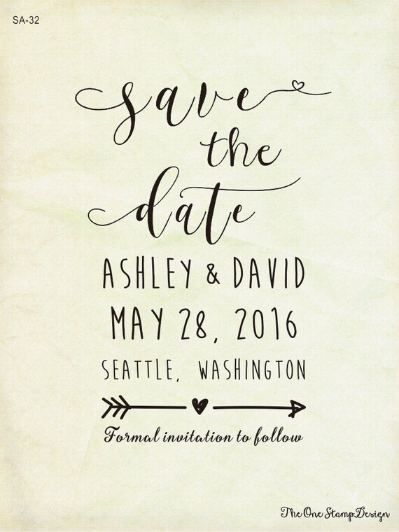 arrow stamp custom wedding