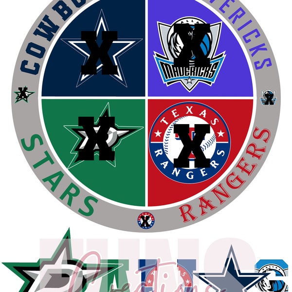 Dallas Sports Teams PNG Digital File Download