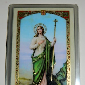 Saint Martha Prayer Card - English Only - Santa Marta - 4.5&quot; x 2.75&quot;