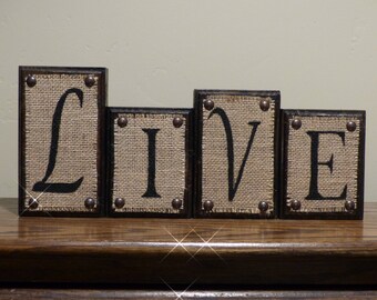 Name Blocks Home Decor Home Custom Saying Mantel Living Room Etsy