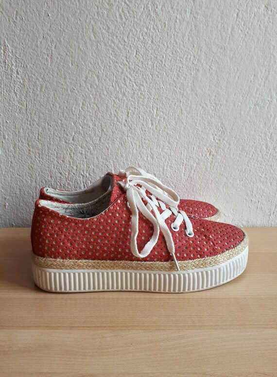 Red Platform Sneakers