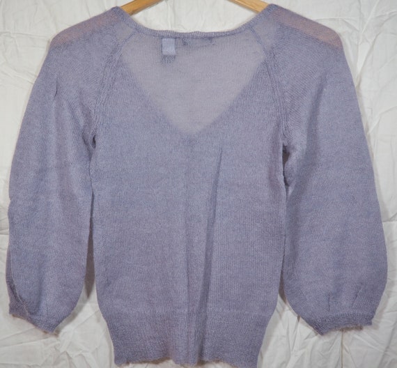 Lightweight Knit Pullover V Neck Sweater, Mohair … - image 2