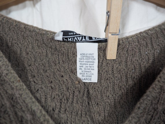 Cardigan Button Up Sweater, Taupe / Tan, "Private… - image 4