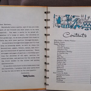 Cook Book: "Betty Crocker's Party Book", 1st Edition Spiral Bound, Hard Cover, Vintage 1960 bild 5