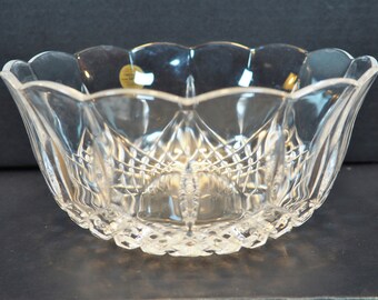 Geschliffene Bleikristallschale, Vintage, Made in Italy