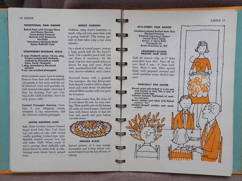 Cook Book: "Betty Crocker's Party Book", 1st Edition Spiral Bound, Hard Cover, Vintage 1960 bild 7