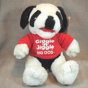 Vintage 1980er Jahre Jiggle Dog Plüschtier: Batterie Betrieb