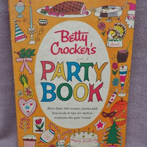 Cook Book: "Betty Crocker's Party Book", 1st Edition Spiral Bound, Hard Cover, Vintage 1960 bild 2