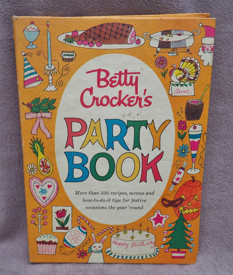 Cook Book: "Betty Crocker's Party Book", 1st Edition Spiral Bound, Hard Cover, Vintage 1960 bild 2