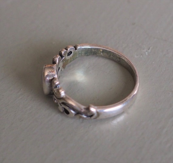 Sterling Silver Ring, Size 6, Opal Stone, Filigre… - image 5