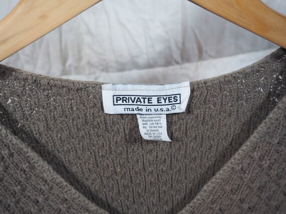 Cardigan Button Up Sweater, Taupe / Tan, "Private… - image 3
