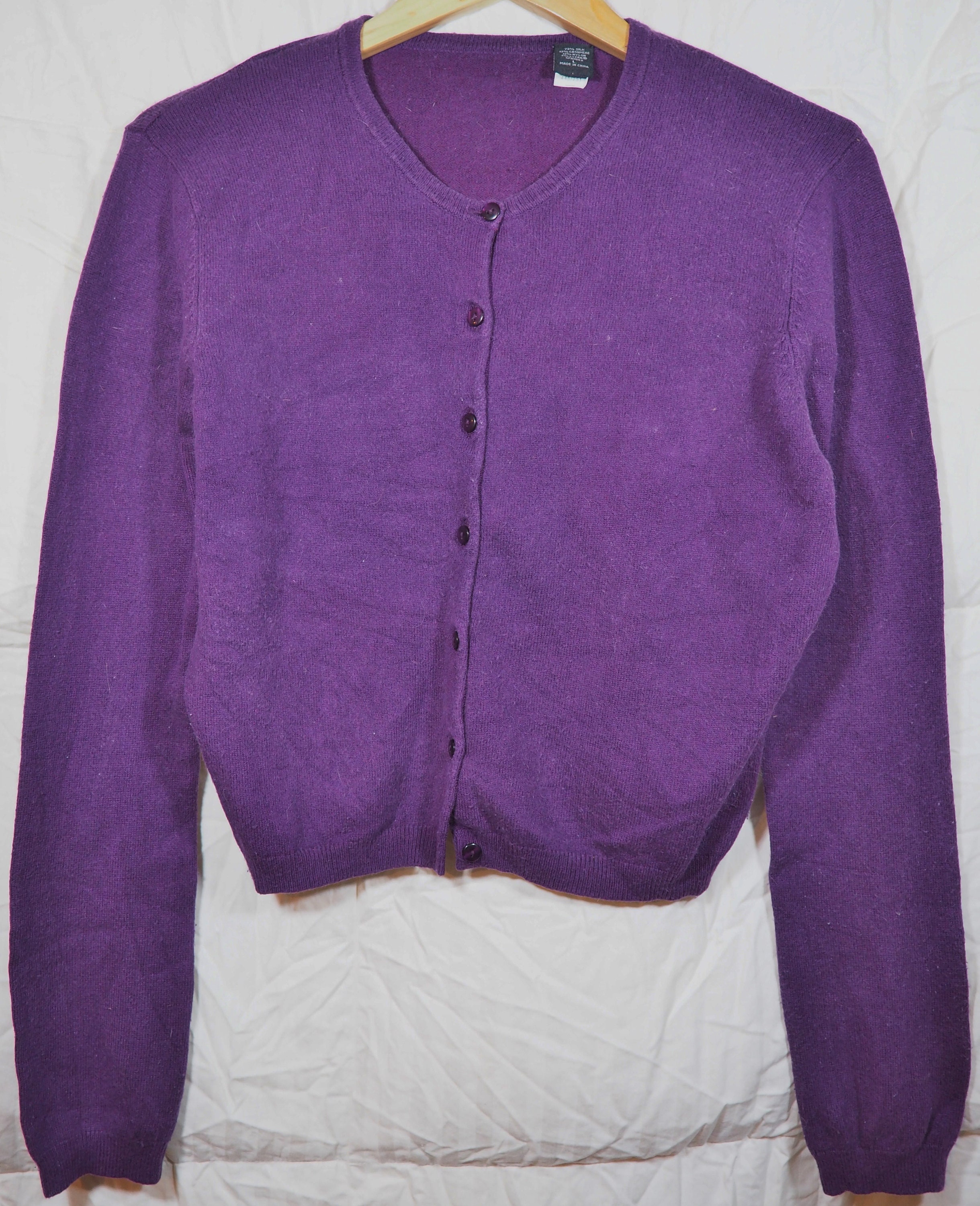 plum colored cardigan