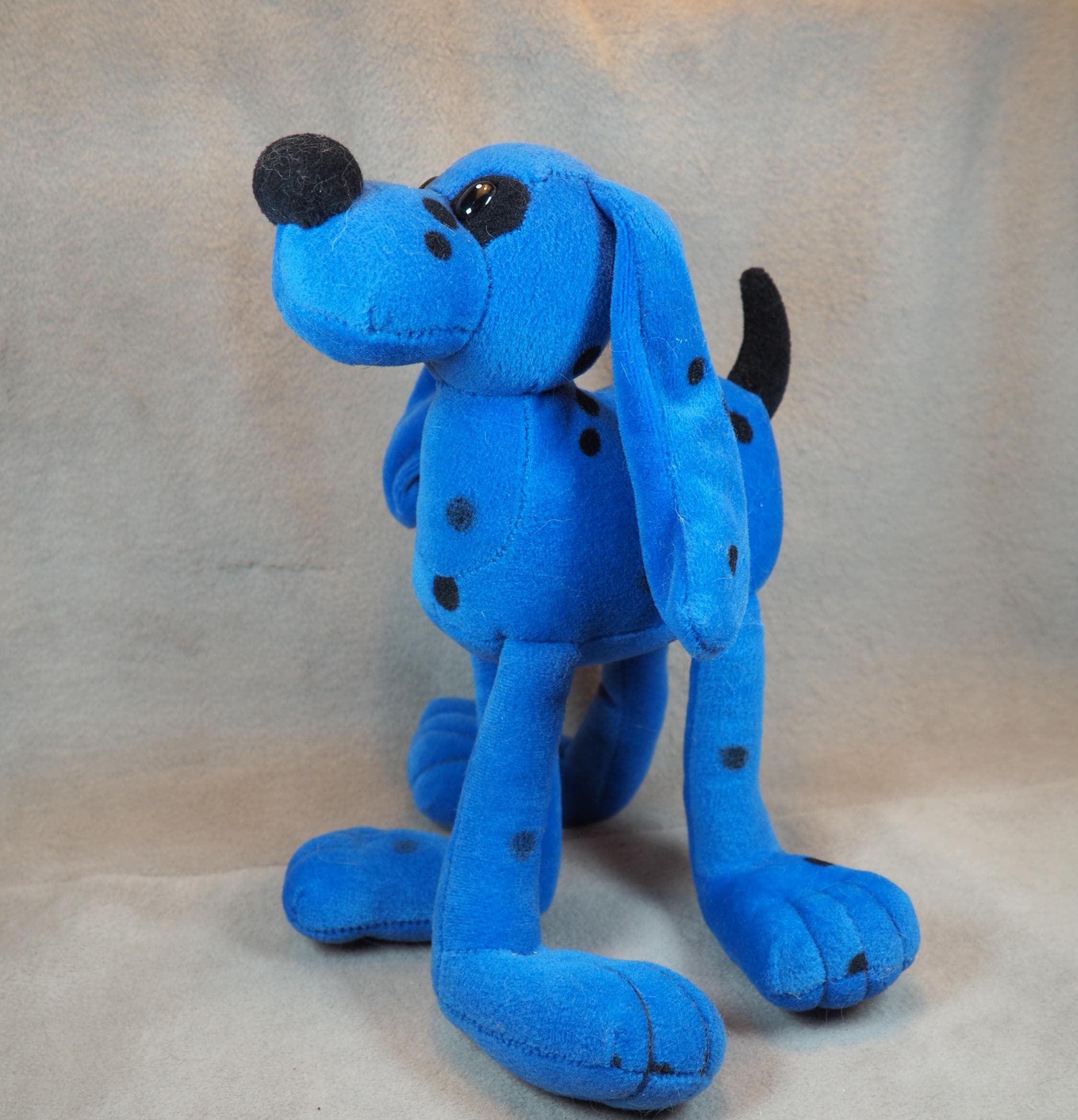 Plush Dog Toy - Blue With Black Spots, Vintage 2003 - Etsy