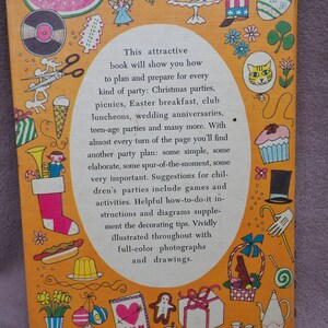 Cook Book: "Betty Crocker's Party Book", 1st Edition Spiral Bound, Hard Cover, Vintage 1960 bild 3