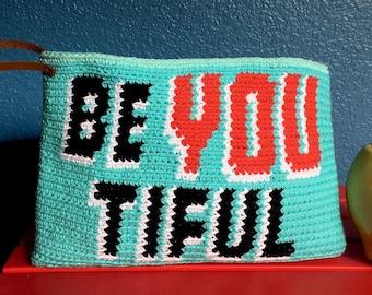 beYOUtiful Patrón Tapiz de Ganchillo, Bolsa de Ganchillo, Monedero de Ganchillo, tapiz de crochet, descarga pdf, accesorio diy