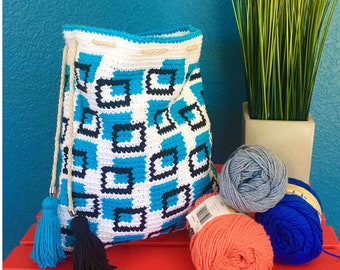 Border Split Crochet Tapestry Pattern, Pouch Crochet Pattern, Bag Crochet Pattern