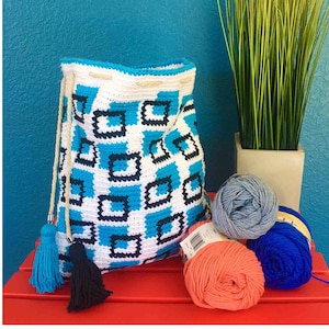 Border Split Crochet Tapestry Pattern, Pouch Crochet Pattern, Bag Crochet Pattern