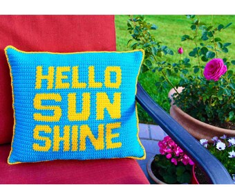 Hello Sunshine Crochet Pillow Pattern