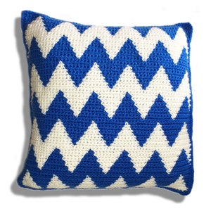 Zig Zag Crochet Pillow Pattern, Chevron Pattern image 6