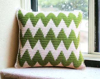 Zig Zag Crochet Pillow Pattern, Chevron Pattern