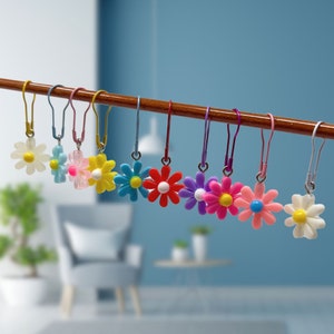 Marcadores de punto de margarita, herramientas para tejer a crochet, juego de 10