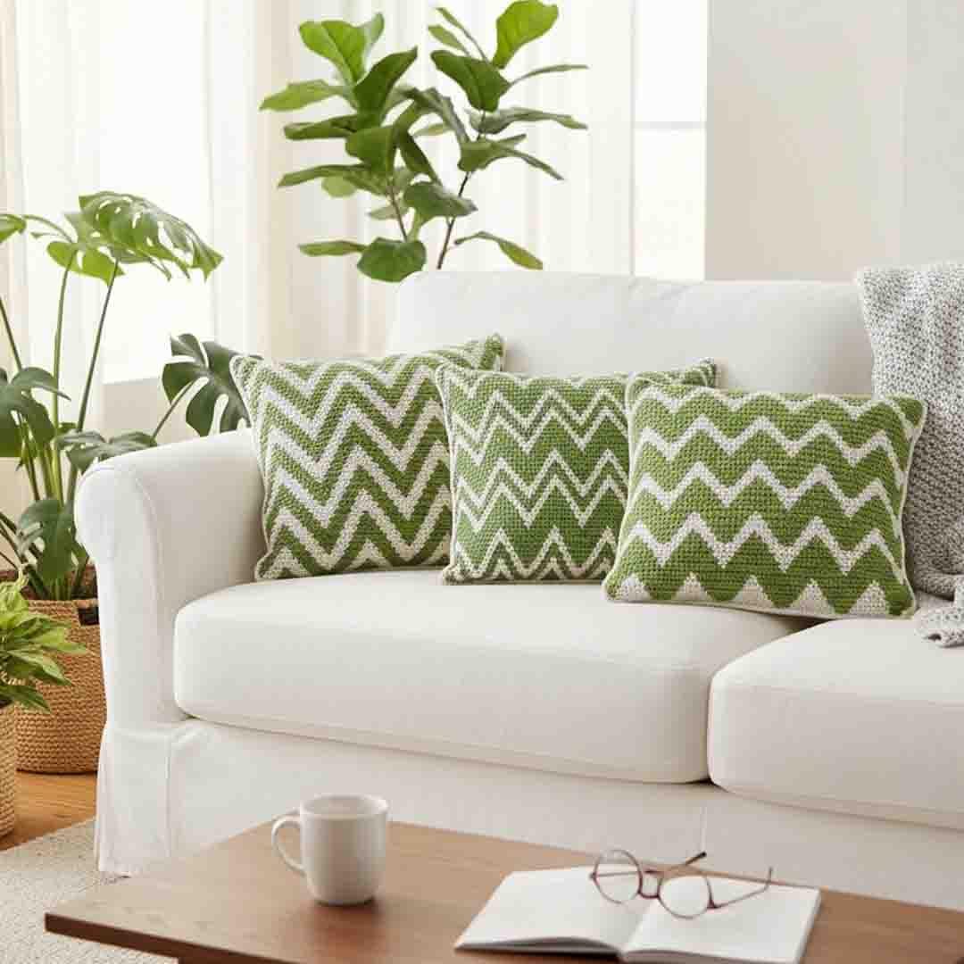 40 Paid and Free Crochet Chevron Patterns To Try Today 22 Chevron Crochet Pillow Pattern Set