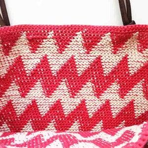 Zig Zag Crochet Tote Bag Pattern crochet beginners instant pdf download image 10