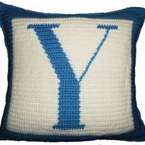 Crochet Pattern Letter Y Crochet Pillow image 4