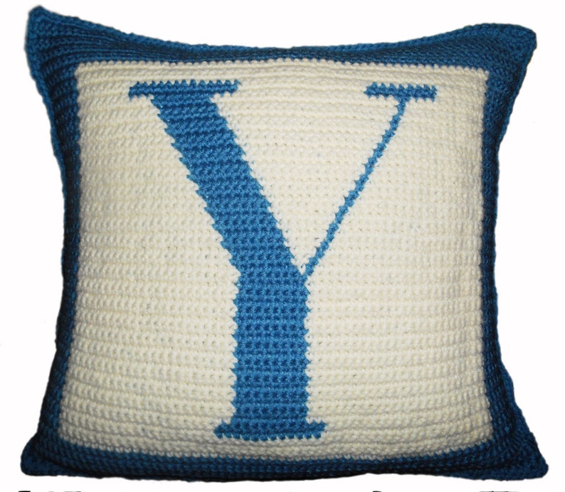 Crochet Pattern Letter Y Crochet Pillow image 4