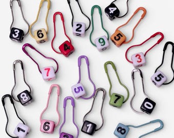 Color Code Row Counters Stitch Markers, Set of 10, Number Counters