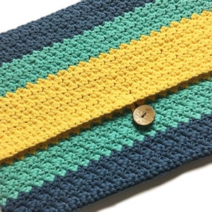 Messenger Crochet Bag Pattern, crochet purse, suzette stitch pattern, pdf instant download, diy bag, stripes bag, color block bag image 8