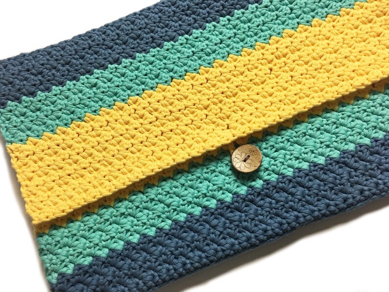 Messenger Crochet Bag Pattern, crochet purse, suzette stitch pattern, pdf instant download, diy bag, stripes bag, color block bag image 8