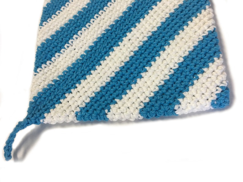 Stripes Potholder Crochet Pattern, Hot Pad Crochet Pattern, easy double thick crochet pattern, instant pdf, download, hot pad, gift ideas image 4