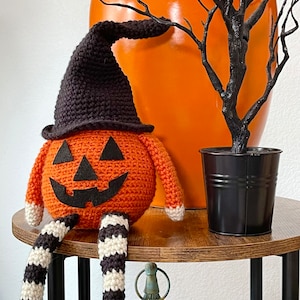 Pumpkin Jack Crochet Pattern, Halloween Decor, Amigurumi image 1